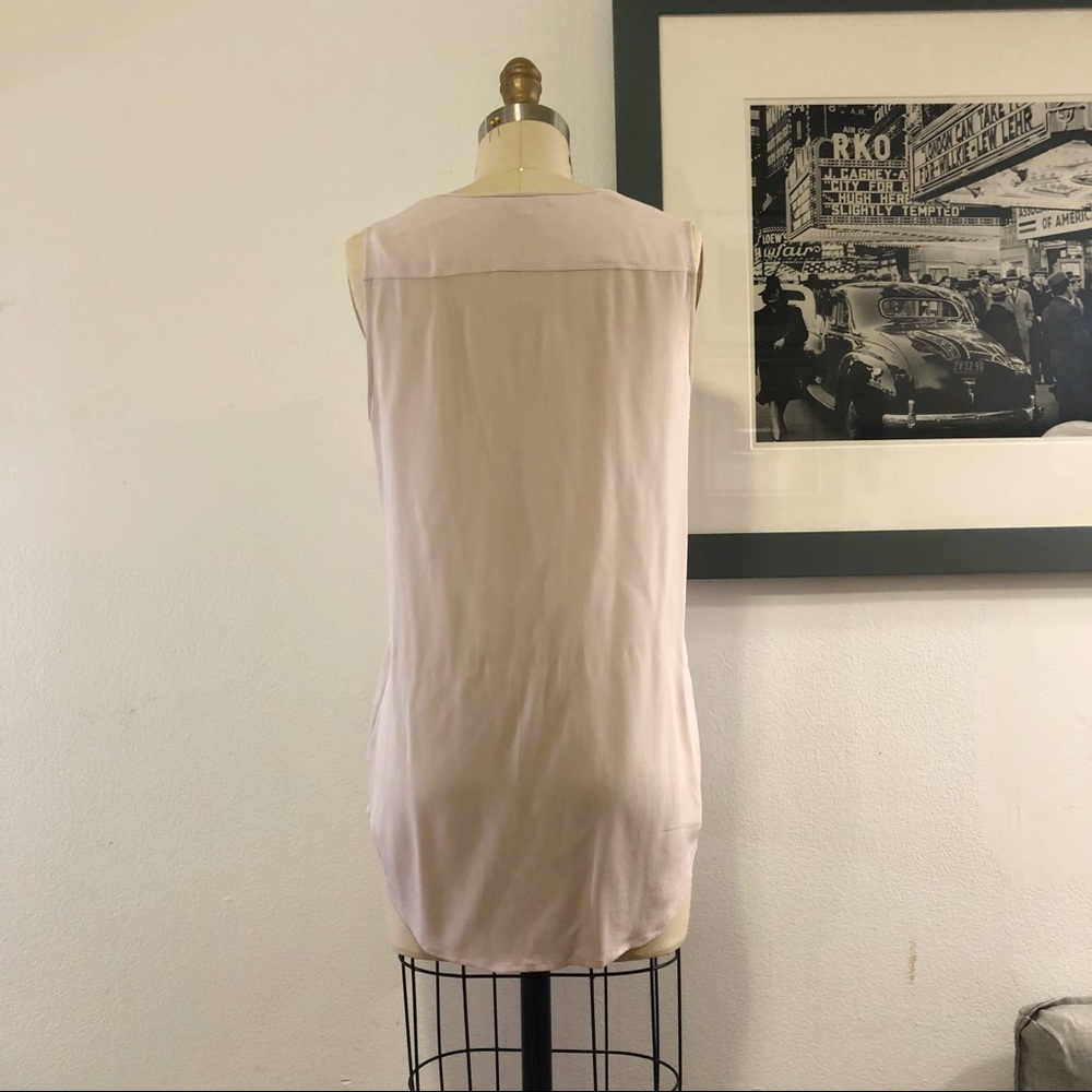 Theory Silk Sleeveless button down blouse-Lilac M - Picture 3 of 6